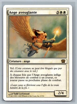 Magic The Gathering FRENCH 8th Edition Blinding Angel #8/350 MTG TCG CCG Eighth - Image 1 of 2