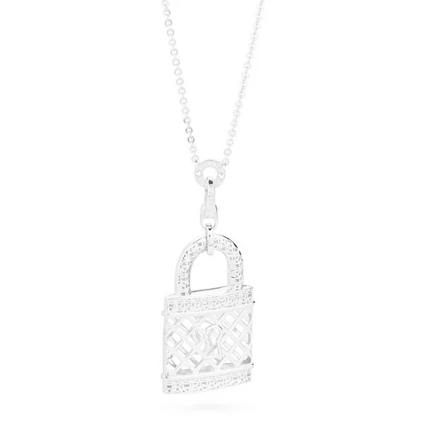 Rosato Icone collana con pendente charm lucchetto traforato IC01 rosato padlock - Immagine 1 di 1