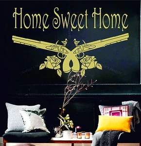 Home Sweet Home Guns N' Roses Decor GNR Vinyl Wall Sticker Art Bedroom Decal - Picture 1 of 8