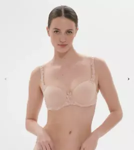 Reggiseno Simone Perele Andora 3D 38D ferretto 131343 tshirt peau rose demi - Foto 1 di 7