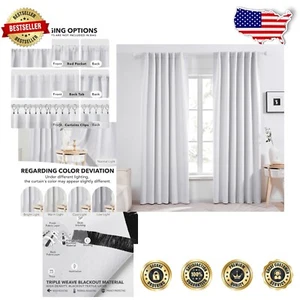 Elegant Blackout Curtains with Thermal Insulation for Year-Round Comfort, 52x95 - Picture 1 of 10