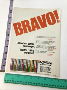 Vintage Print Ad 80's Activision Video Games Bravo 1982 clipping - Picture 1 of 2