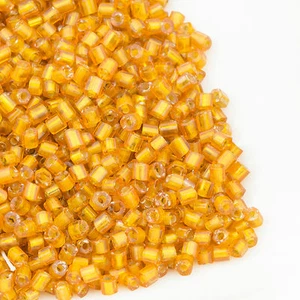 Vintage Czech Seed Beads 2 Cut 9/0 Transparent Orange 20g 10632004 - Picture 1 of 2