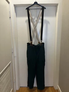 Vintage LL Bean Green Wolle Jagdhose mit Hosenträgern grün 33x31 80er Malone - Bild 1 von 5