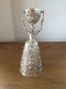 ANTIKER MASSIVER CONTINENTAL .925 SILBER HOCHZEITSTASSE - WETTBECHER PSEUDO MARKEN - Bild 1 von 9