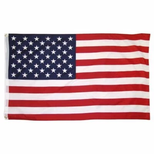 Ojales de latón estrellas de poliéster con bandera estadounidense de 3' x 5' pies de EE. UU. - Imagen 1 de 1