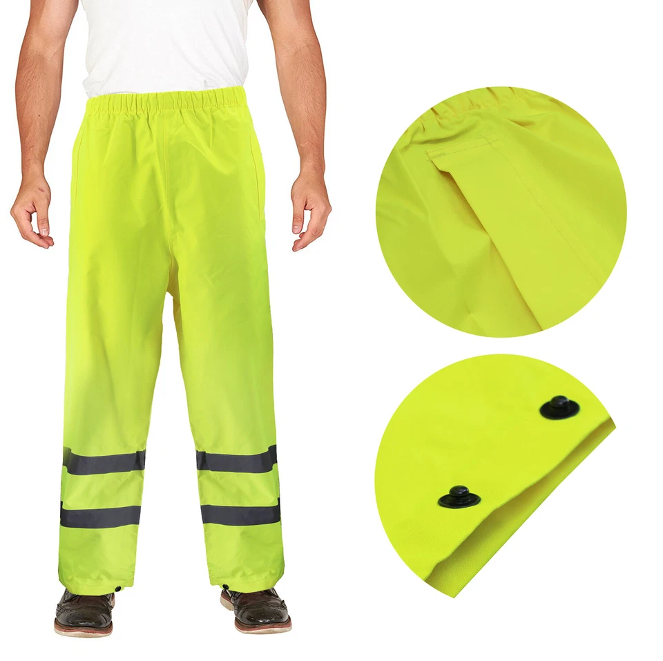 Men's Neon Reflective High Visibility Water Resistant Safety Work Pants - Image 1 of 1