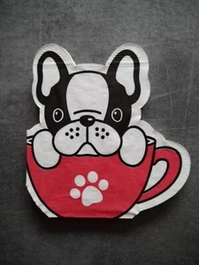 Papierhandtücher Hund in der Tasse Humor. Servietten Hund in Tasse Humor - Bild 1 von 1