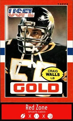 1985 Topps USFL - #37 Craig Walls NM/NM+ Set Break!. - Image 1 of 2
