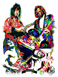 Top 5 Guitarists Page Van Halen Hendrix Clapton BB King Music Print 8.5x11 - Picture 1 of 3