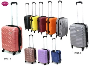 55cm Cabin Suitcase Lightweight Hard-shell Carry Luggage 4 Spinner Wheel Case - Picture 1 of 78