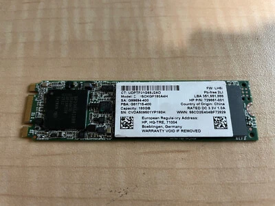 Intel 180GB M.2 SSDSCKGF180A4H - HP Spare 746908-001 - Solid State Drive - Image 1 of 2