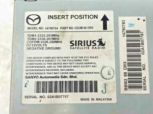 2012 MAZDA 3 OEM SIRIUS RADIO RECEIVER COMPUTER CONTROL MODULE GS3M66 13 - Picture 1 of 5