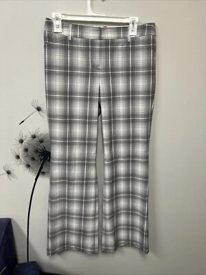 Express женщин Y2K редактор карьера Officecore клетку расклешенный ноги брюки 4 невежественный - Изображение 1 из 4