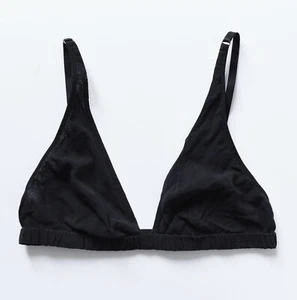 minimalistischer Triangel BH H&M Bra Seide Lingerie Bralette schwarz | 75B /38 - Bild 1 von 5