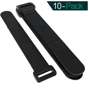 10x Klettkabelbinder mit Kunststofföse 20x200mm Klettband wiederverwendbar - Bild 1 von 6