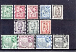 BRITISH SOMALILAND  1938  SG 93-104  COMPLETE SET  MNH**  UMM - Picture 1 of 2