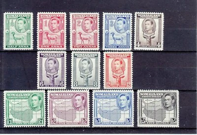BRITISH SOMALILAND  1938  SG 93-104  COMPLETE SET  MNH**  UMM - Image 1 of 2