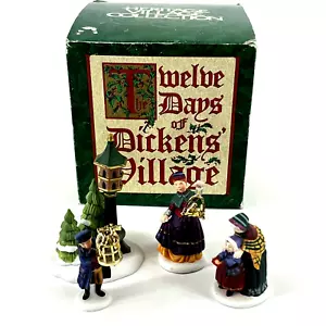 Dept 56 Heritage Village Collection TWO TURTLE DOVES 4-teiliges Set mit Box Weihnachten - Bild 1 von 8
