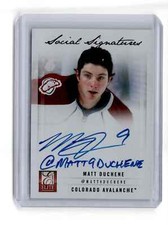 2012-13 Panini Elite Social Signatures Matt Duchene Auto Colorado Avalanche #3