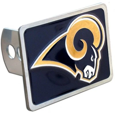 LA Rams  Rectangle Trailer Hitch Cover ~ Class II & Class III - Image 1 of 4