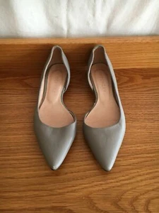 Womens Witchery Leather Low Heels Pointed Toe Slip On Shoes Grey Size 36 5.5 - Picture 1 of 9