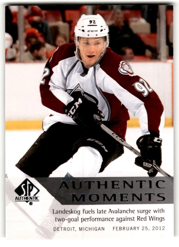 2012-13 SP Authentic Moments Gabriel Landeskog #156 Colorado Avalanche - Image 1 of 2