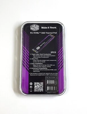 CoolerMaster SSD M.2 THERMAL PAD 60X18 2PCS Ultra-thin Thermal Pad 60x18 - Image 1 of 3