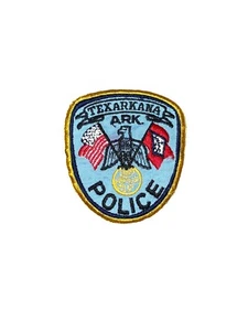 Texarkana Arkansas, AK Police Department Shoulder Patch Vintage Obsolete Design - Picture 1 of 2