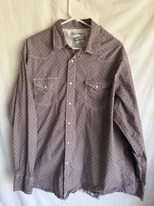 Wrangler 20x Competition Herren 2XL Pearl Snap Hemd kariert geometrisch - Bild 1 von 4