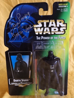 Star Wars - DARTH VADER on POTF Cardback  1997 - Signed by DAVE PROWSE - Image 1 of 3
