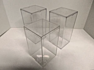 3 Beanie Baby Style Clear Acrylic Collector Display Cases 8x4x4 - Picture 1 of 7