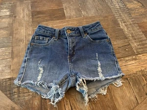 Contraband girls Size 10 denim Distressed cutoff jean shorts Size 10 - Picture 1 of 2