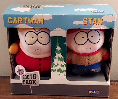 Comedy Central Fun 4 All South Park Cartman & Stan 6" Plush Figures in Box - Image 1 of 4