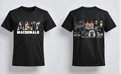 AMY MACDONALD Concert T-shirt World Tour UNISEX BLACK ADULT KIDS TSHIRT CONCERT - Image 1 of 4