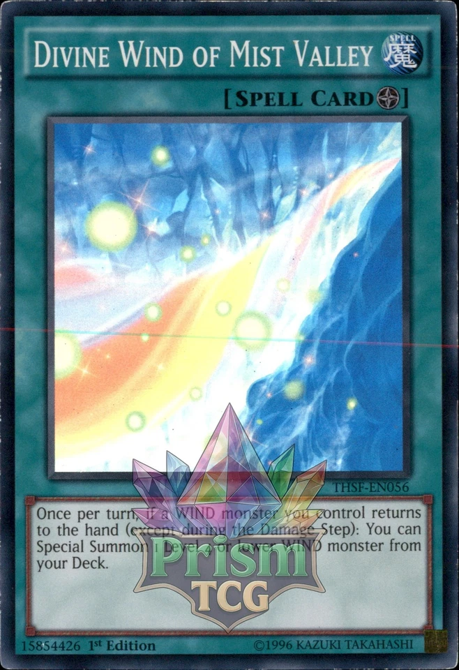 1st ed Divine Wind of Mist Valley super rare THSF-EN056 Yugioh - Image 1 of 1