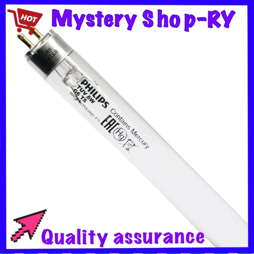 NEW Philips TUV 6W G6 T5 TUV Lamp Tube Short Wave Germicidal UV Filter UV - Image 1 of 1