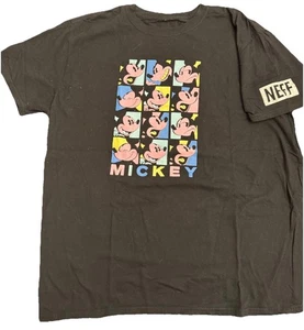 Disney Mickey Mouse Neff XL Black Graphic T-shirt Streetwear Skate Retro Cartoon - Bild 1 von 6