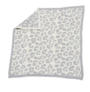 Barefoot Dreams Baby Blanket Barefoot Wild Animal Print Gray Ocean Cream #683 - Picture 1 of 5