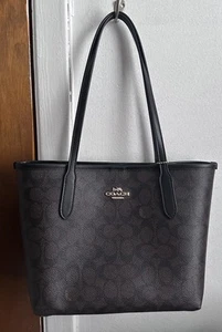 Coach Small City Tote Bag In Signature Canvas New - Picture 1 of 2