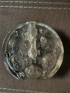 Vintage Walther ART GLASS Solifleur MCM Glass Circular Bubbles BUD VASE - Picture 1 of 6