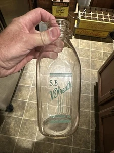 S. B. McWreath ACL Quart Milk Bottle Washington Pennsylvania PA - Picture 1 of 11