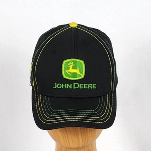 John Deere Embroidered Nothing Runs Like a Deere Adjustable Strap Black Hat - Picture 1 of 16