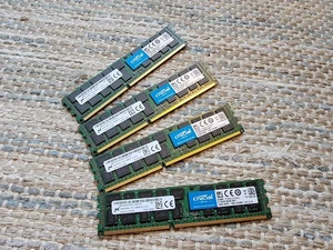 Crucial DDR3 64GB(4 x 16GB) 1866MHz RDIMM ECC REG PC3-14900 1.5V Server Memory - Picture 1 of 2