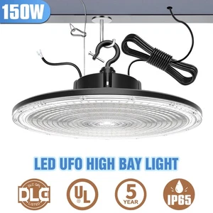 LED High Bay Light Fixture 150W Dimmable Shop Lights for Garage Warehouse 5000K - Picture 1 of 12