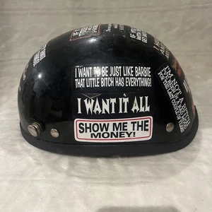 Harley Davidson Womens Biker Motorcycle Half Helmet Foul Stickers - Foto 1 di 9