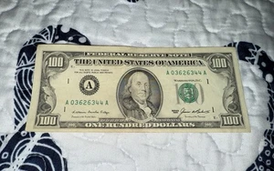 100 Dollar Bill Note ERROR. Printed Off Center 1985 Series. - Picture 1 of 3