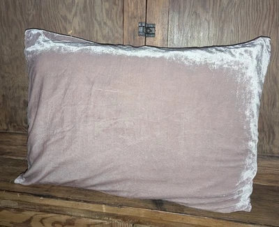 Juego de 2 FOMBRILLAS WEST ELM Rosa Polvoriento Rubor Terciopelo - 20" por 26" - Cierre de Sobre Foto 1 de 4