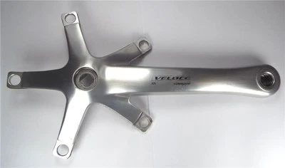 CAMPAGNOLO VELOCE - 135BCD - 175 MM - ANILLO CÓNICO CUADRADO DOBLE ALEACIÓN PLATA BRAZO DE MANIVELA Foto 1 de 2