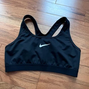 Nike Dri-Fit Black Racerback Sports Bra Size Medium - Picture 1 of 4